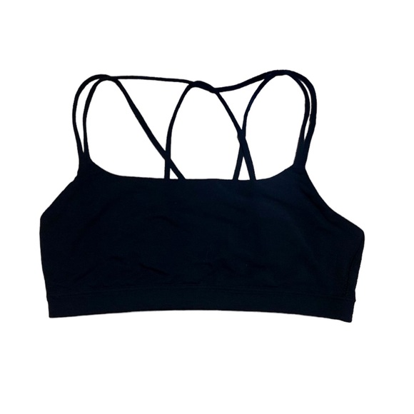 Gap fit black sports bra with double criss cross straps, Small - Picture 3 of 6